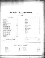 Table of Contents, Shelby County 1878